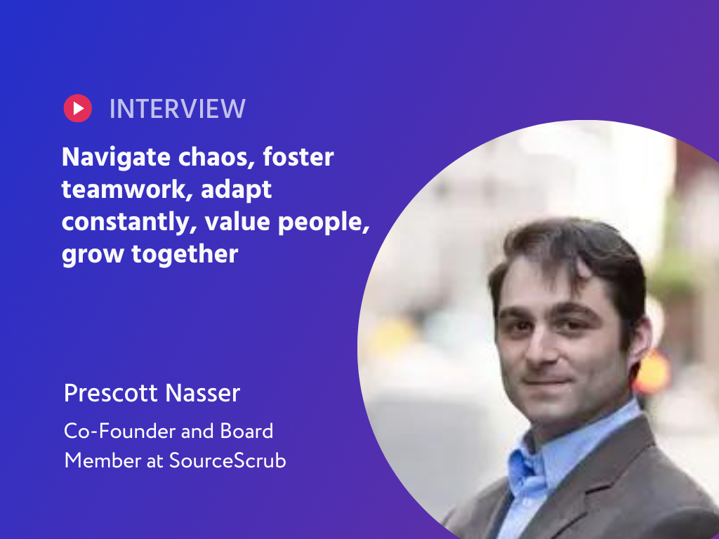 Unraveling the Yarn: Prescott Nasser's Journey of Innovation, Teamwork, and Resilience in Entrepreneurship