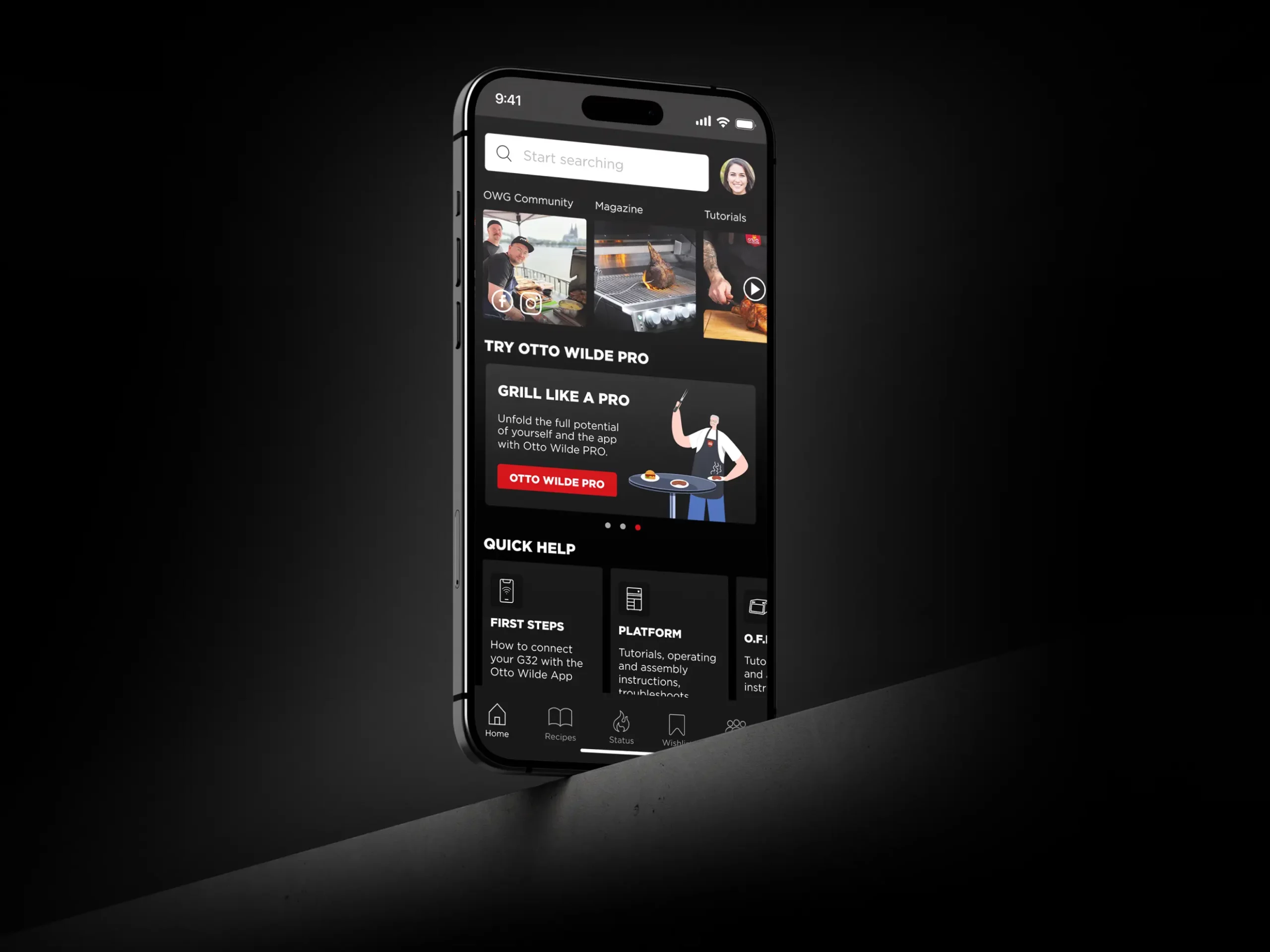 Otto Wilde Grill UI Design Preview